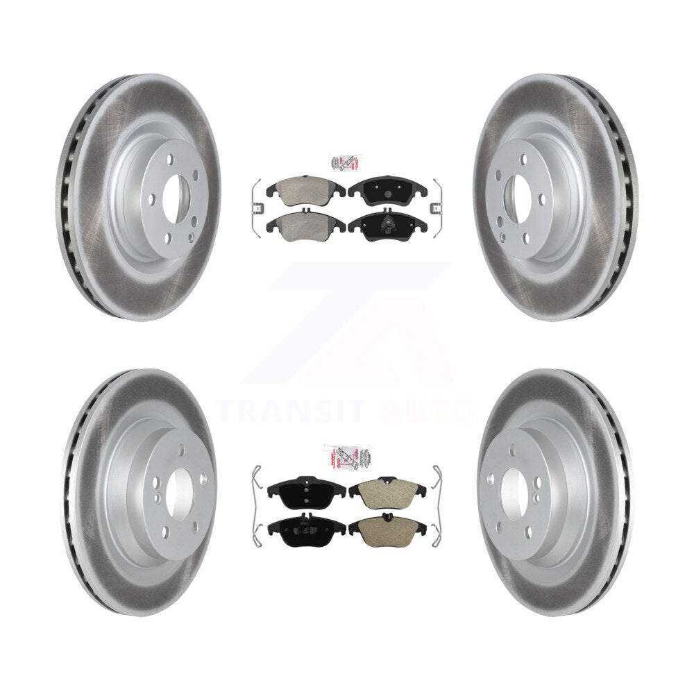Kit de rotors de frein à disque recouverts de plaquettes semi-métalliques avant et arrière pour Mercedes-Benz E55