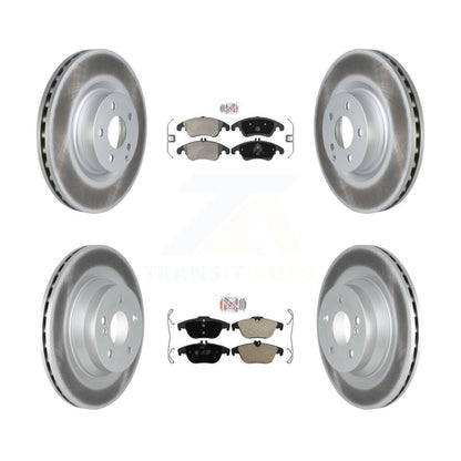 Kit de rotors de frein à disque recouverts de plaquettes semi-métalliques avant et arrière pour Mercedes-Benz E55