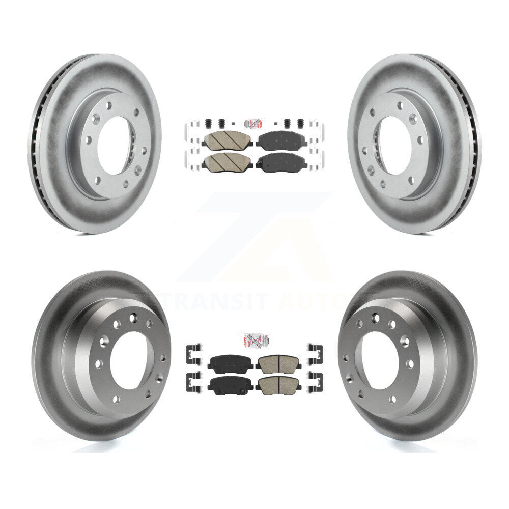 Kit de plaquettes en céramique avant et arrière et Rotor de frein revêtu, pour Kia Sedona Hyundai Entourag