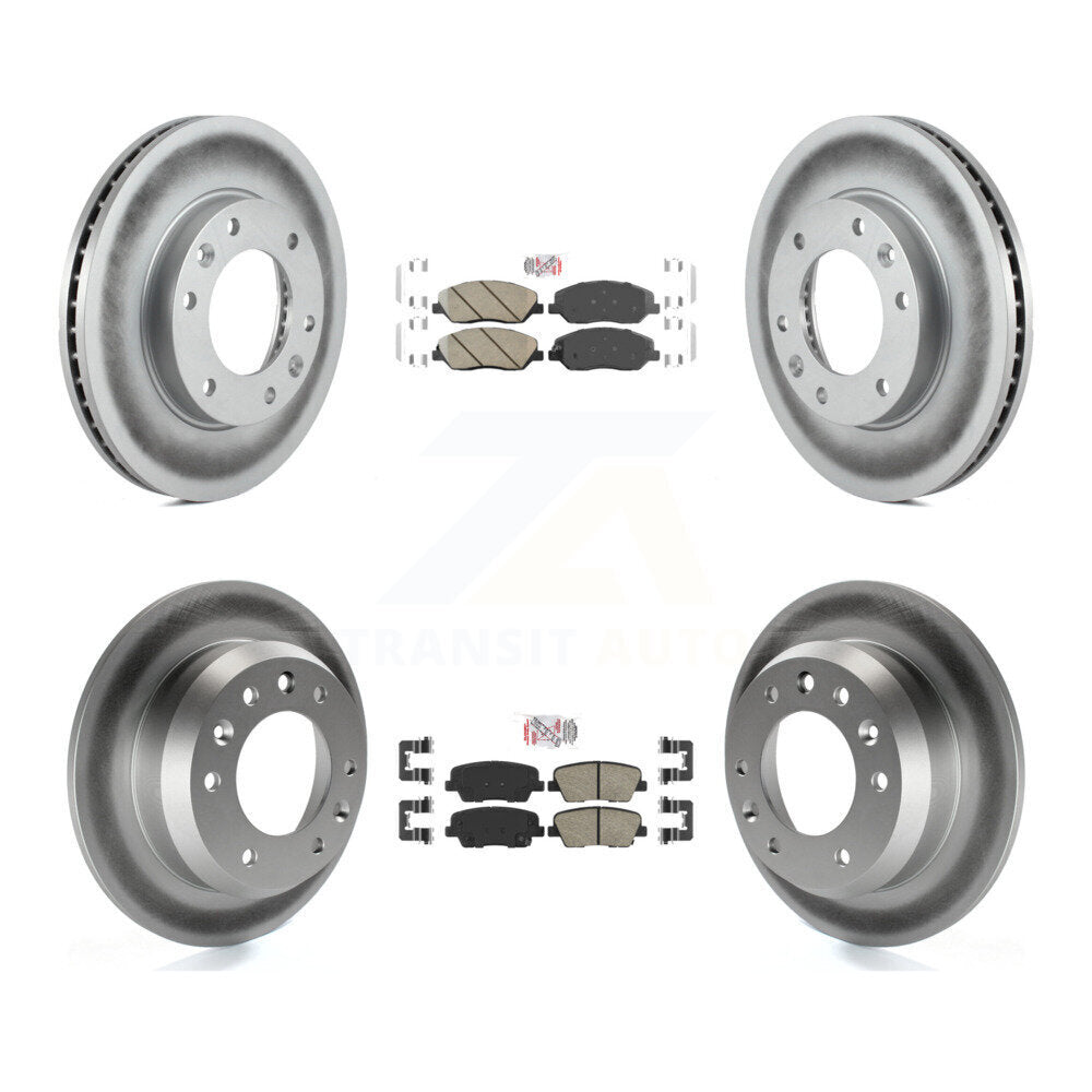 Kit de plaquettes en céramique avant et arrière et Rotor de frein revêtu, pour Kia Sedona Hyundai Entourag