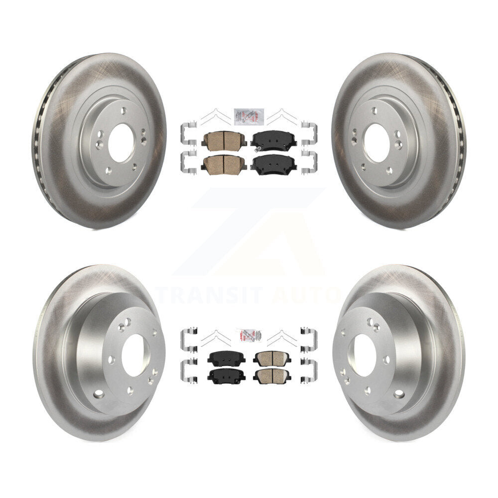 Kit de plaquettes en céramique avant et arrière et Rotor de frein revêtu, pour Kia Sorento Hyundai Santa F