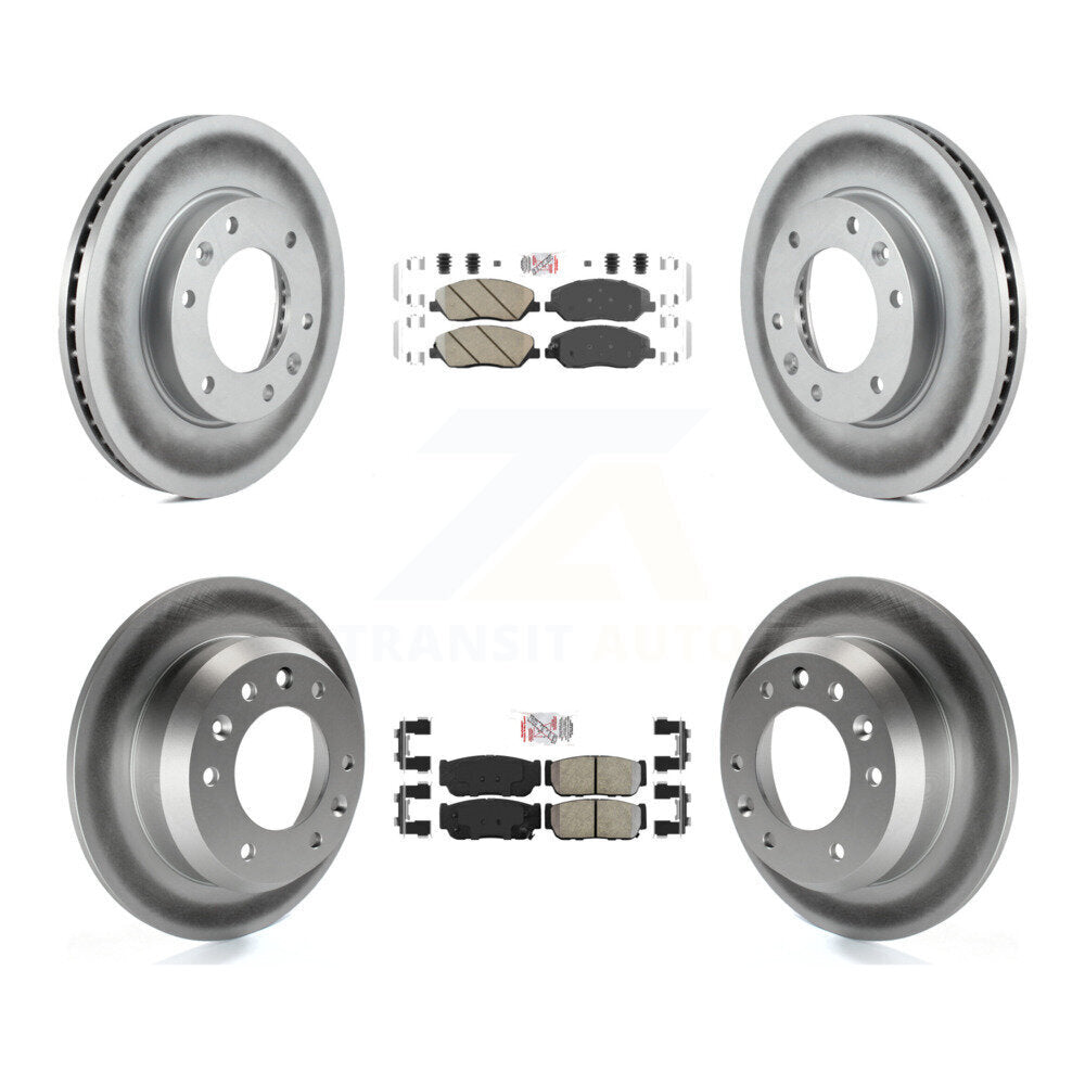 Kit de rotors de frein à revêtement semi-métallique, en céramique, avant et arrière, pour Hyundai Entourag