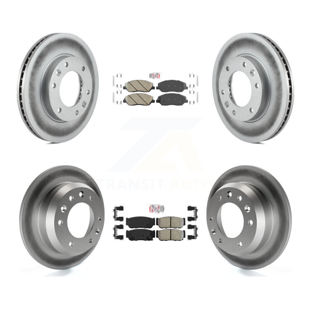 Kit de rotors de frein à revêtement semi-métallique, en céramique, avant et arrière, pour Hyundai Entourag