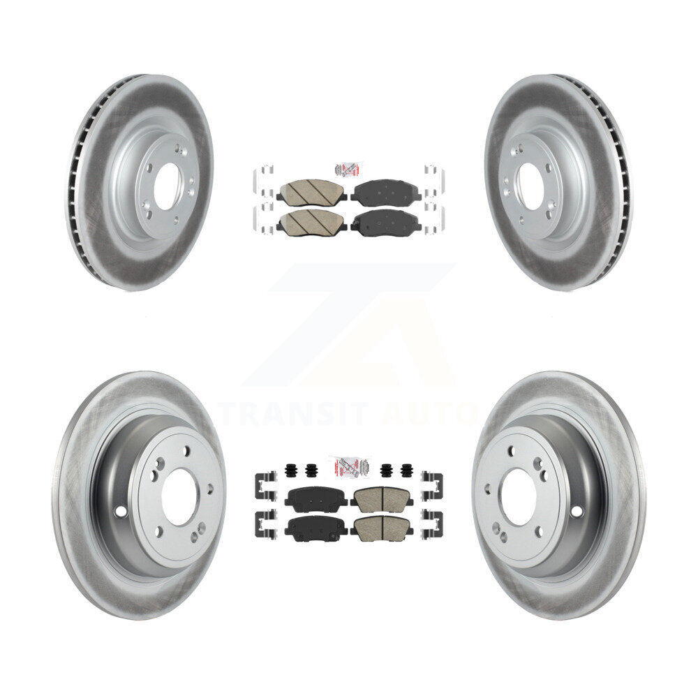 Kit de plaquettes en céramique avant et arrière et disques de frein enduits, pour Hyundai Genesis 3.8