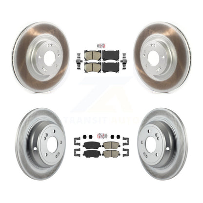 Kit de plaquettes en céramique avant et arrière et disques de frein enduits, pour Hyundai Genesis 4.6
