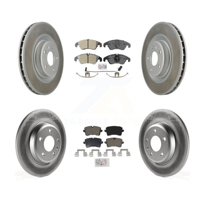 Kit de plaquettes semi-métalliques avant et arrière et de rotors de frein à disque revêtus pour Audi A6