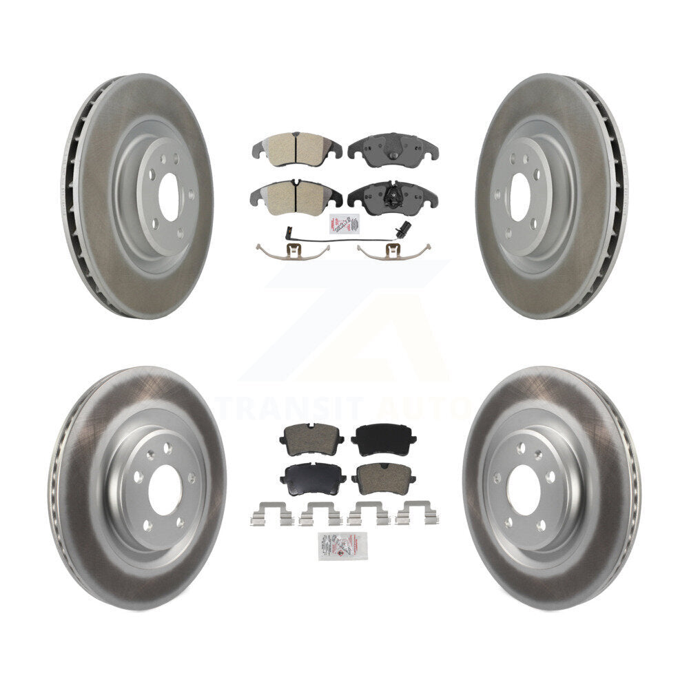 Kit de rotors de frein à disque avec revêtement de plaquettes semi-métalliques avant et arrière, pour Audi A6 Quattro A