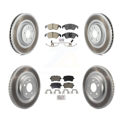 Kit de plaquettes semi-métalliques avant et arrière et de rotors de frein à disque revêtus pour Audi A6