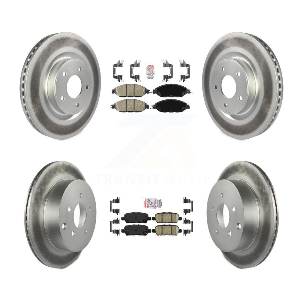 Kit de rotors de frein enduits de plaquettes en céramique avant et arrière, pour Nissan Murano Pathfinder JX3