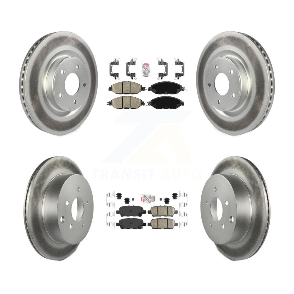 Kit de rotors de frein enduits de plaquettes en céramique avant et arrière, pour Nissan Murano Pathfinder JX3