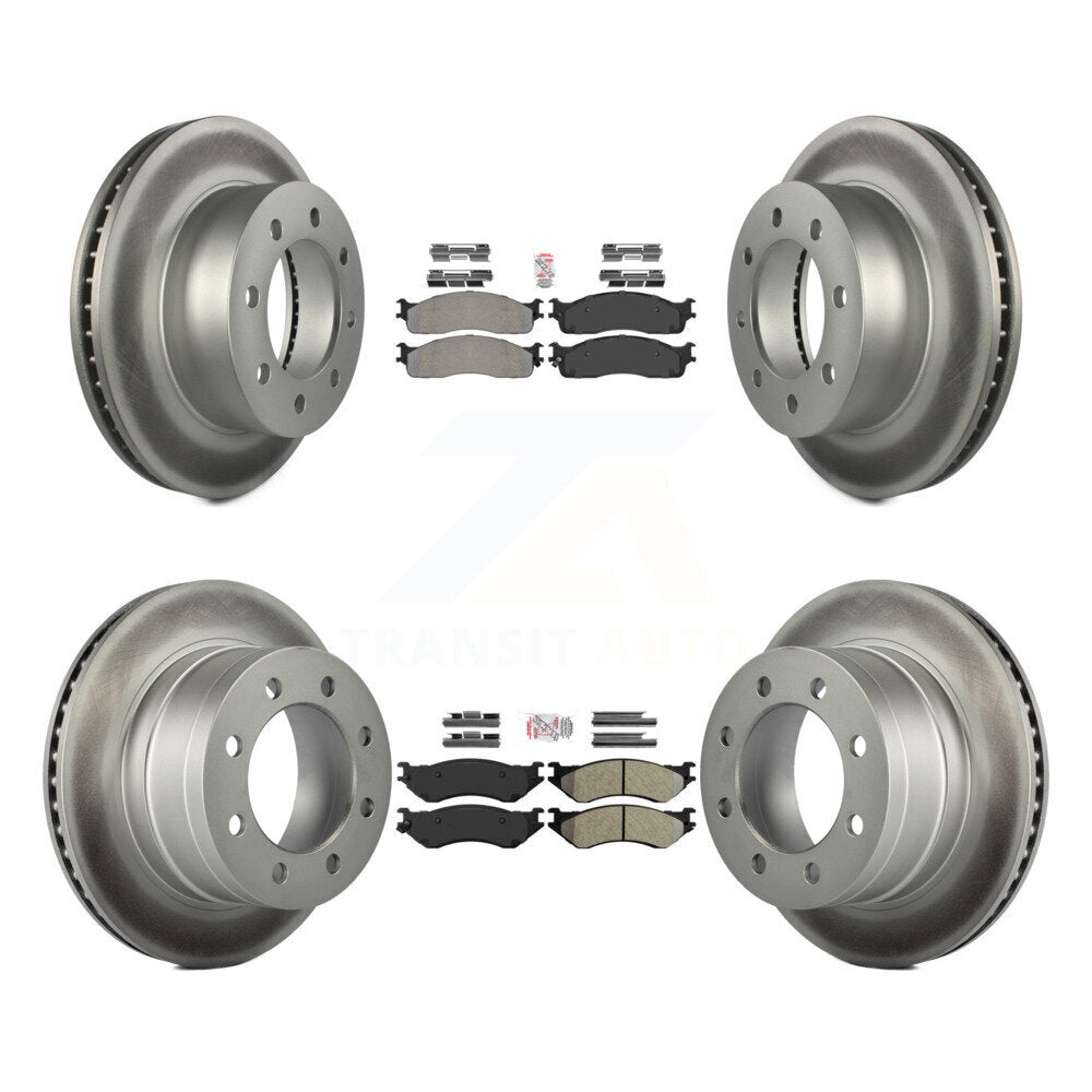 Kit de Rotor de frein avec revêtement de plaquettes semi-métalliques avant et arrière, pour Dodge Ram 1500 3500 250