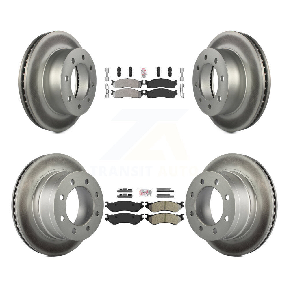 Kit de Rotor de frein avec revêtement de plaquettes semi-métalliques avant et arrière, pour Dodge Ram 1500 3500 250