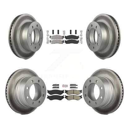 Kit de Rotor de frein avec revêtement de plaquettes semi-métalliques avant et arrière, pour Dodge Ram 1500 3500 250