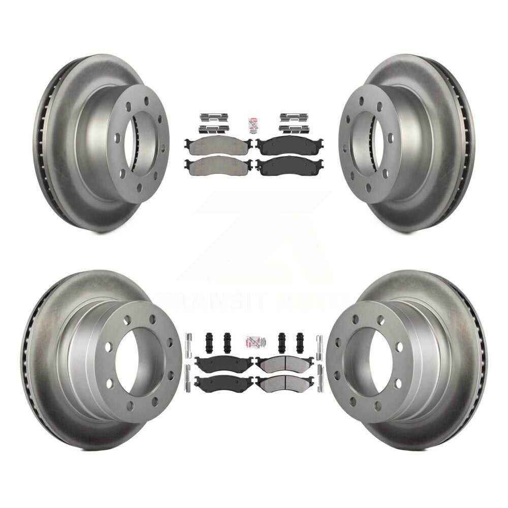Kit de Rotor de frein avec revêtement de plaquettes semi-métalliques avant et arrière, pour Dodge Ram 1500 3500 250