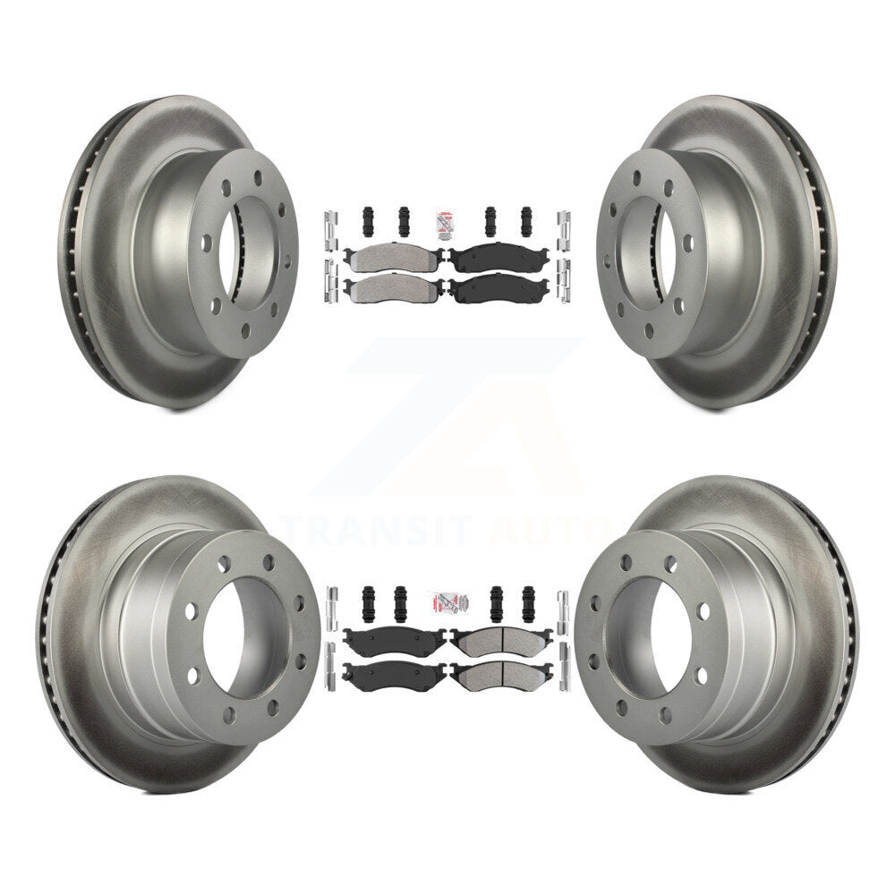 Kit de Rotor de frein avec revêtement de plaquettes semi-métalliques avant et arrière, pour Dodge Ram 1500 3500 250