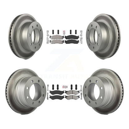 Kit de Rotor de frein avec revêtement de plaquettes semi-métalliques avant et arrière, pour Dodge Ram 1500 3500 250