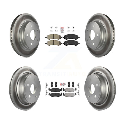 Kit de plaquettes semi-métalliques avant et arrière et Rotor de frein revêtu pour Ram 1500 Classic Dodge