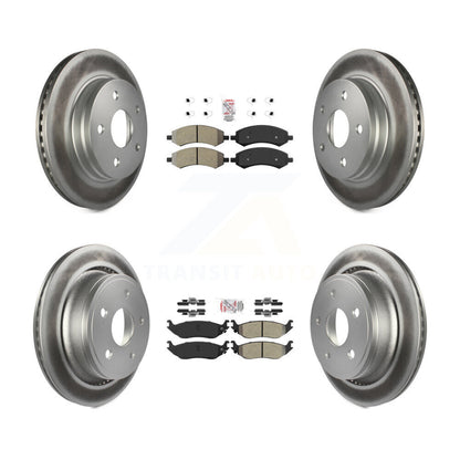 Kit de plaquettes semi-métalliques avant et arrière et Rotor de frein revêtu pour Ram 1500 Classic Dodge