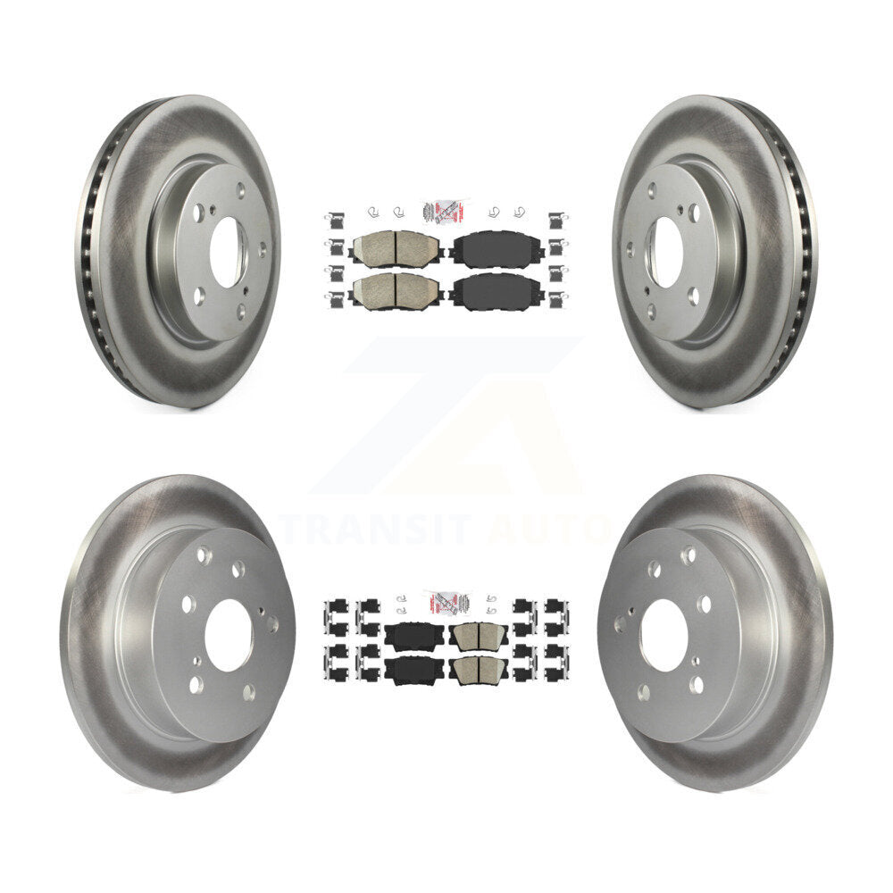 Kit de rotors de frein à disque enduits de tampons en céramique avant et arrière, pour Toyota RAV4 Lexus HS250