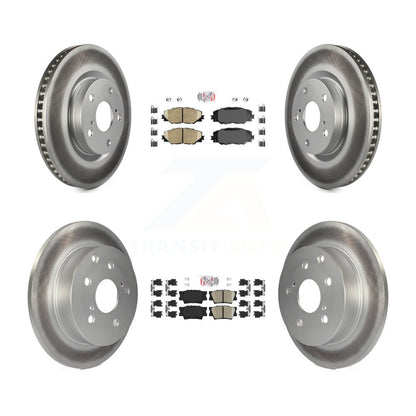Kit de plaquettes en céramique avant et arrière et de rotors de frein à disque revêtus pour Toyota RAV4