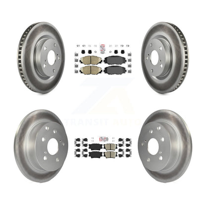Kit de plaquettes en céramique avant et arrière et de rotors de frein à disque revêtus pour Toyota RAV4
