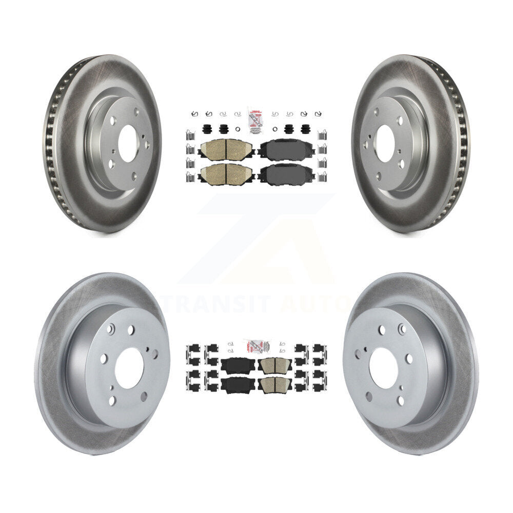 Kit de Rotors de frein à disque, revêtement de coussinets en céramique avant et arrière, pour Toyota Matrix Pontiac Vib
