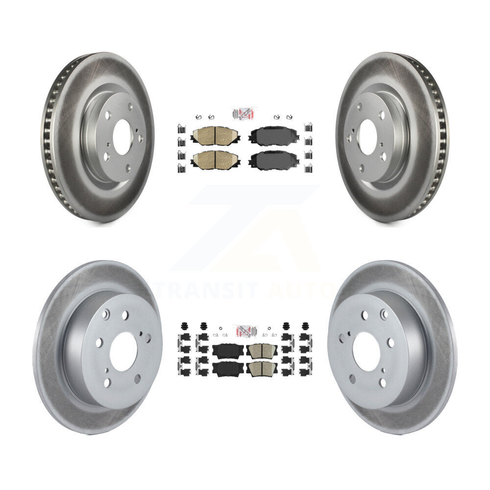 Kit de Rotors de frein à disque, revêtement de coussinets en céramique avant et arrière, pour Toyota Matrix Pontiac Vib
