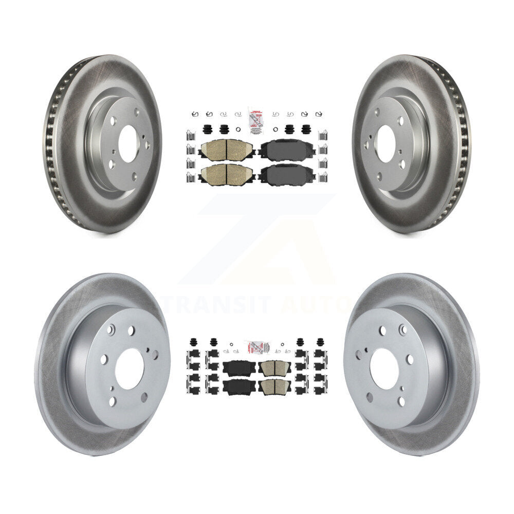 Kit de Rotors de frein à disque, revêtement de coussinets en céramique avant et arrière, pour Toyota Matrix Pontiac Vib
