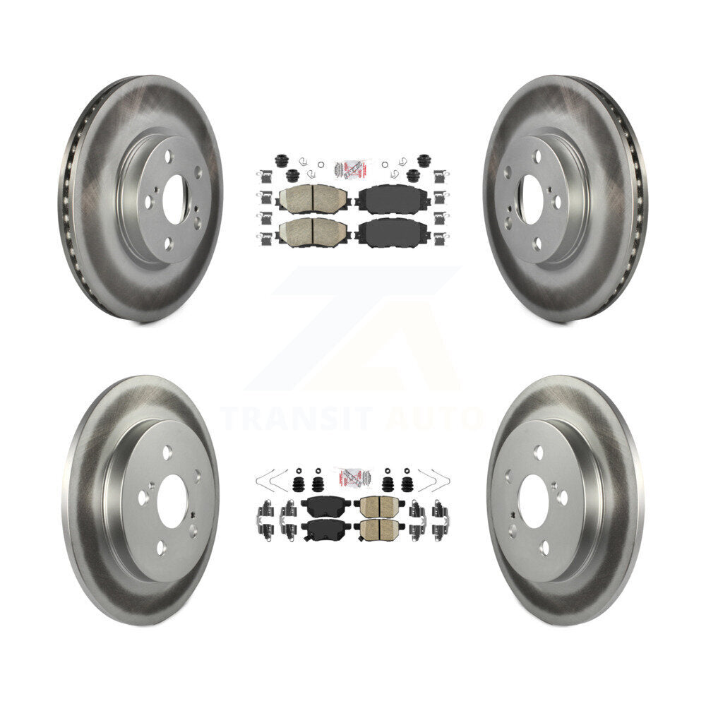 Kit de rotors de frein enduits de plaquettes en céramique avant et arrière, pour Toyota Corolla Matrix Pontia