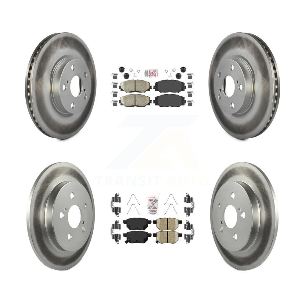 Kit de rotors de frein enduits de plaquettes en céramique avant et arrière, pour Toyota Corolla Matrix Pontia