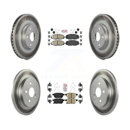 Kit de rotors de frein enduits de plaquettes en céramique avant et arrière, pour Toyota Corolla Matrix Pontia