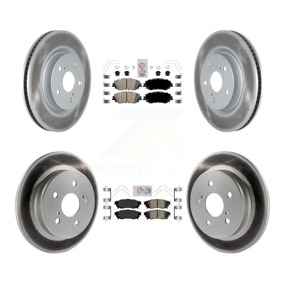 Kit de rotors de frein à revêtement en céramique avant et arrière, pour Toyota RAV4 Camry Corolla Cros