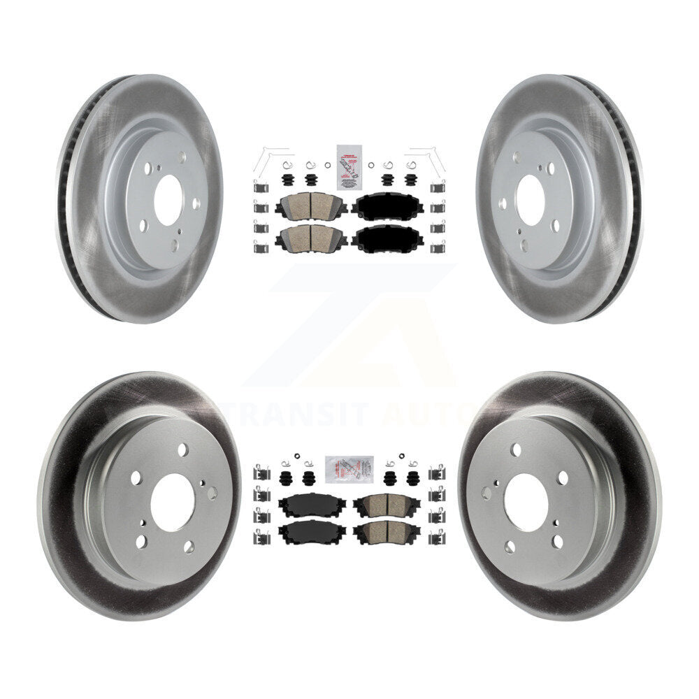 Kit de rotors de frein à revêtement en céramique avant et arrière, pour Toyota RAV4 Camry Corolla Cros