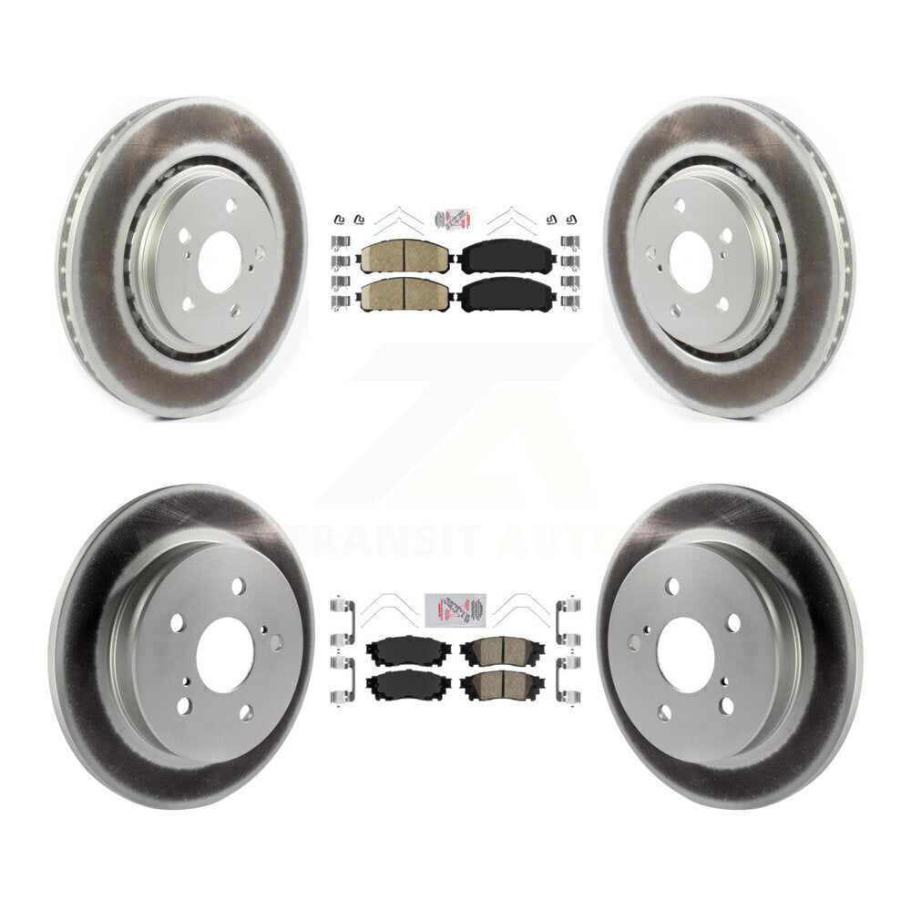 Kit de plaquettes de frein en céramique avant et arrière et Rotor de frein à disque revêtu, pour Toyota Camry Avalon TR