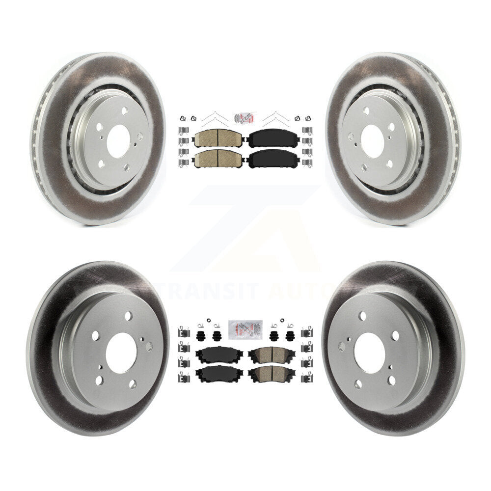 Kit de plaquettes de frein en céramique avant et arrière et Rotor de frein à disque revêtu, pour Toyota Camry Avalon TR