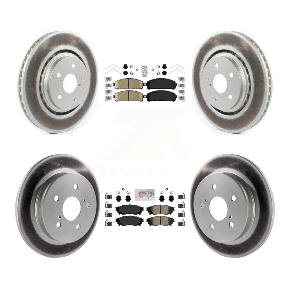 Kit de plaquettes de frein en céramique avant et arrière et Rotor de frein à disque revêtu, pour Toyota Camry Avalon TR