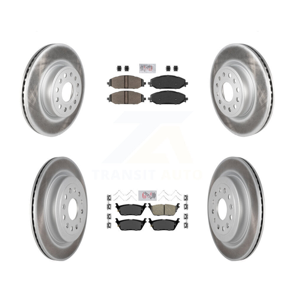 Kit de rotors de frein à disque avant et arrière semi-métalliques en céramique et revêtement pour Ram 150