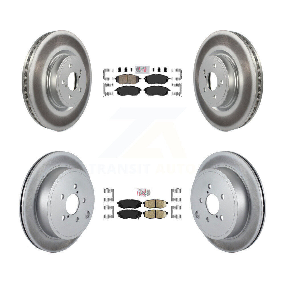 Kit de plaquettes en céramique avant et arrière et Rotor de frein à disque revêtu pour Subaru Outback Legac