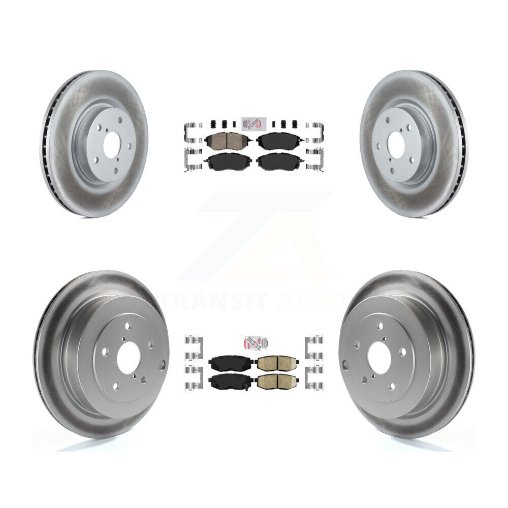Kit de plaquettes en céramique avant et arrière et Rotors de frein à disque revêtus pour Subaru Tribeca B9