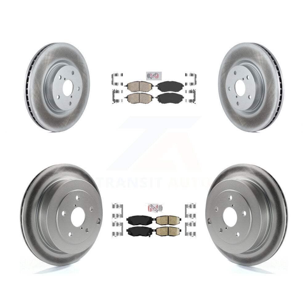 Kit de plaquettes en céramique avant et arrière et Rotors de frein à disque revêtus pour Subaru Tribeca B9