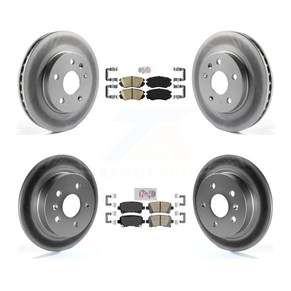 Kit de plaquettes en céramique avant et arrière et Rotors de frein à disque revêtus pour Chevrolet Malibu