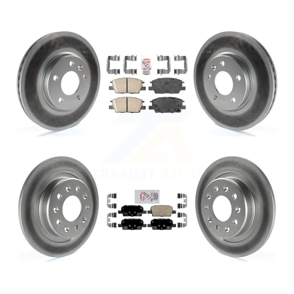 Kit de plaquettes en céramique avant et arrière et Rotors de frein à disque revêtus pour Chevrolet Malibu