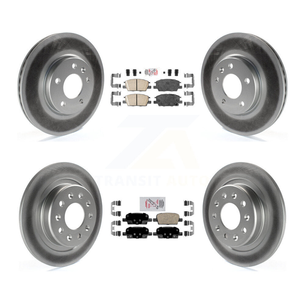 Kit de plaquettes en céramique avant et arrière et Rotors de frein à disque revêtus pour Chevrolet Malibu