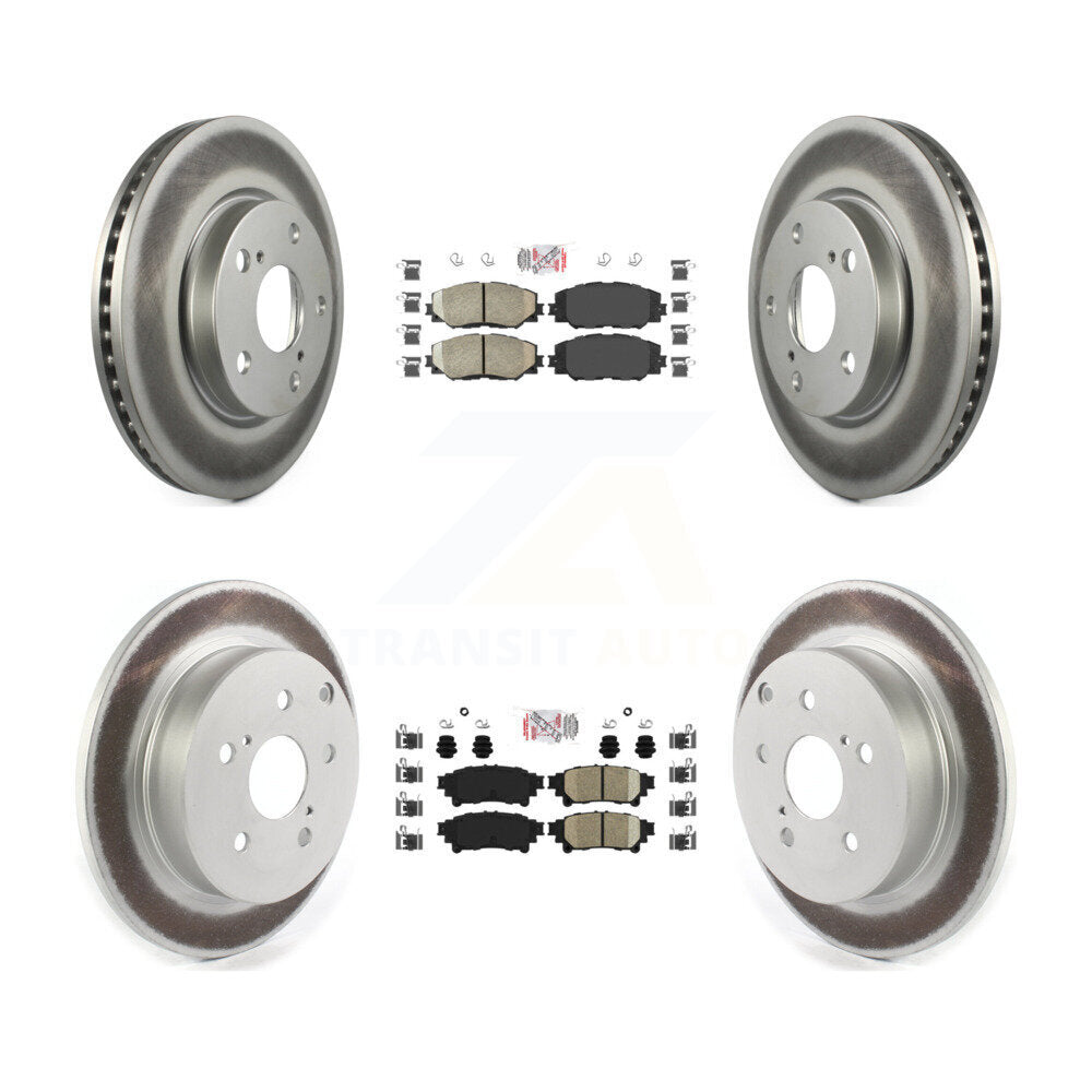 Kit de rotors de frein à disque recouverts de plaquettes en céramique avant et arrière, pour Toyota Prius 2012 – 2018