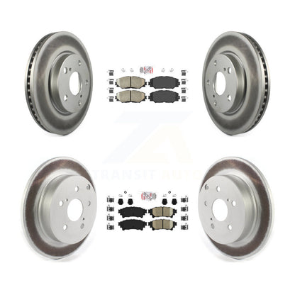 Kit de rotors de frein à disque recouverts de plaquettes en céramique avant et arrière, pour Toyota Prius 2012 – 2018