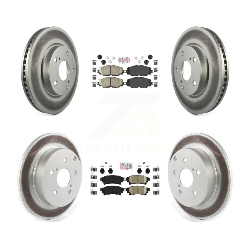 Kit de rotors de frein à disque recouverts de plaquettes en céramique avant et arrière, pour Toyota Prius 2012 – 2018