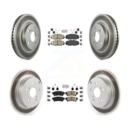 Kit de rotors de frein à disque recouverts de plaquettes en céramique avant et arrière, pour Toyota Prius 2012 – 2018