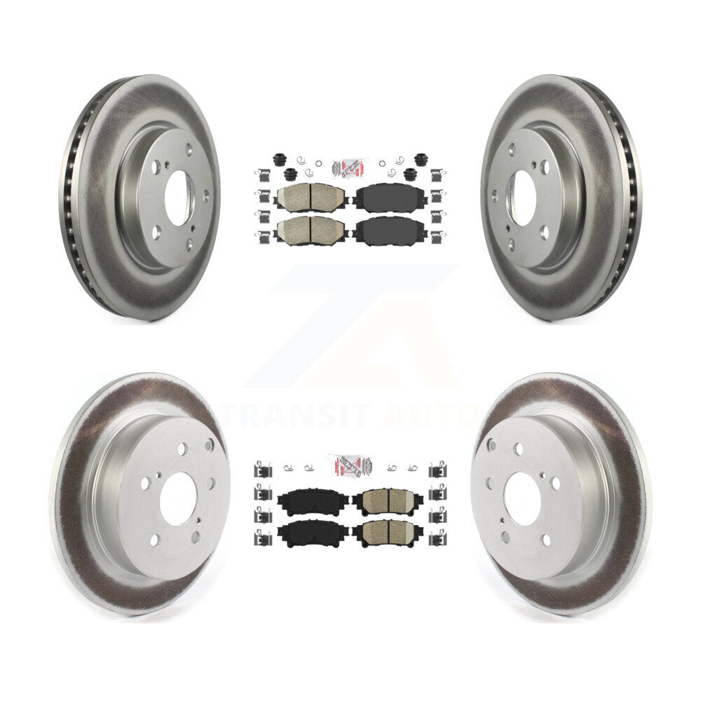 Kit de rotors de frein à disque recouverts de plaquettes en céramique avant et arrière, pour Toyota Prius 2012 – 2018