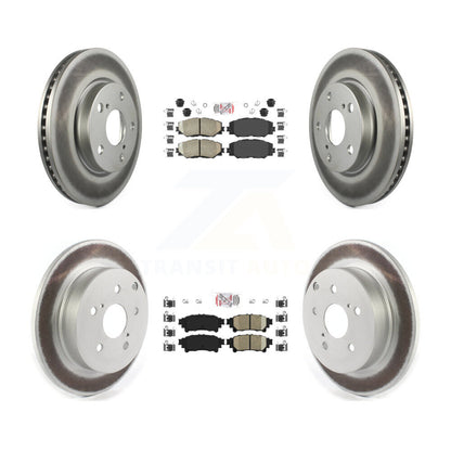 Kit de rotors de frein à disque recouverts de plaquettes en céramique avant et arrière, pour Toyota Prius 2012 – 2018