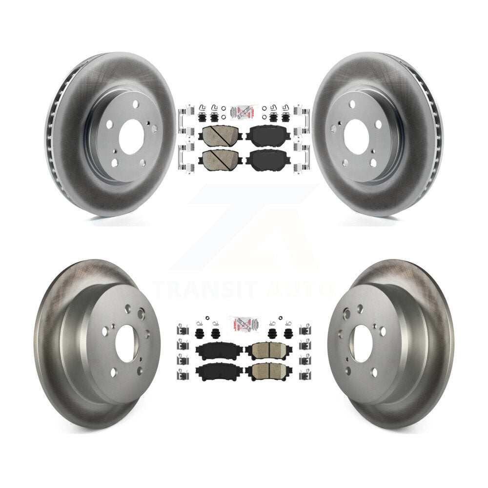 Kit de plaquettes en céramique avant et arrière et de rotors de frein à disque revêtus pour Lexus IS250